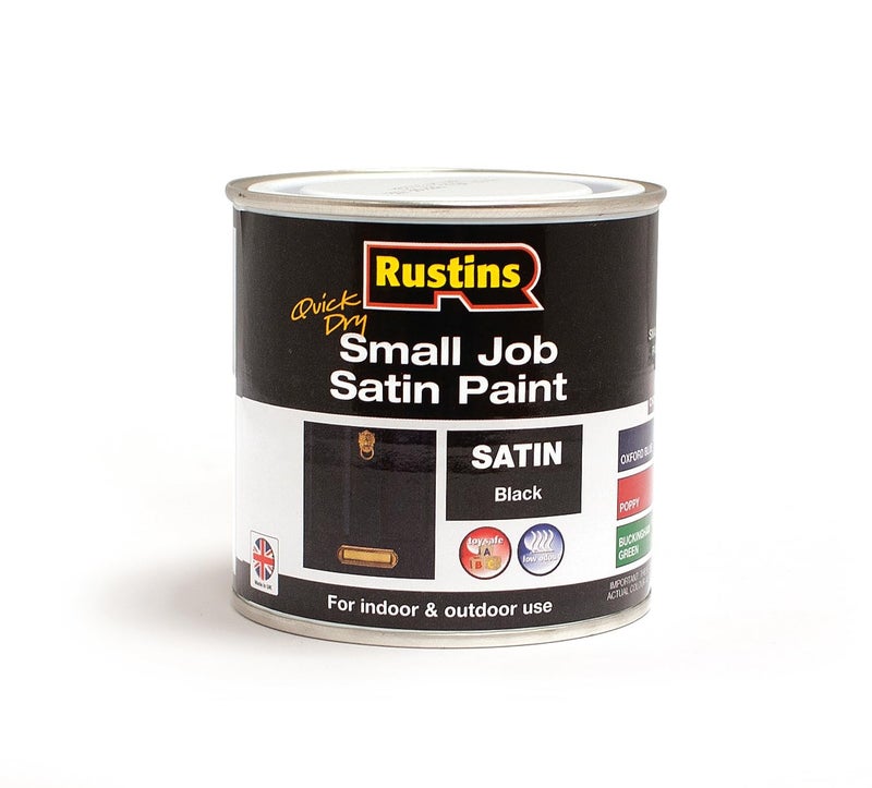 Rustins راستينز - طلاء ساتان أسود سريع الجفاف للأعمال الصغيرة 250 مل - Image 1